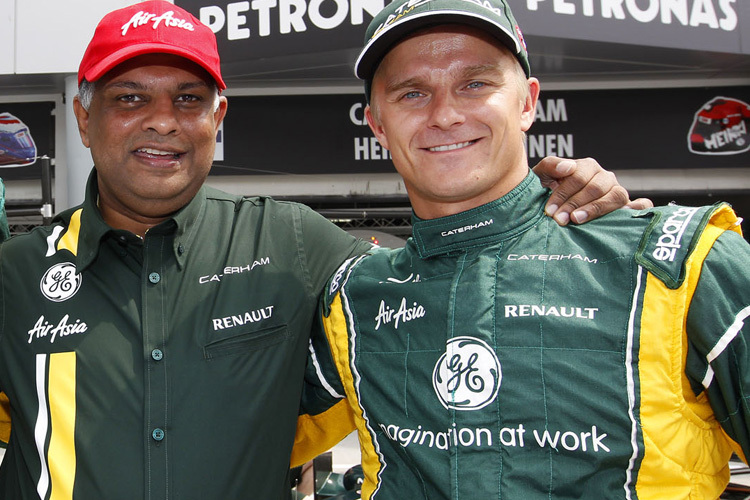 Tony Fernandes und Heikki Kovalainen