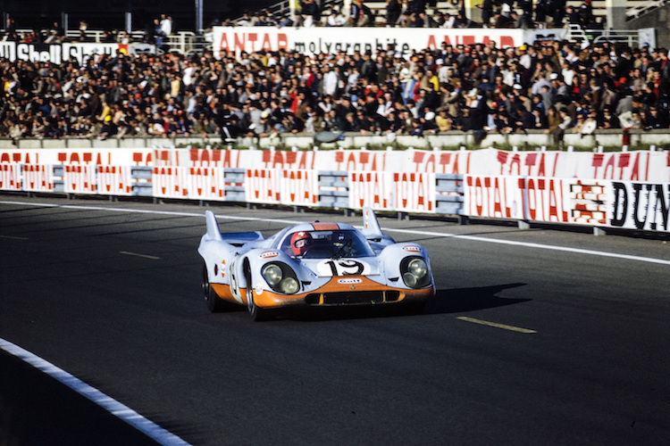 Gulf mit Porsche in Le Mans 1971