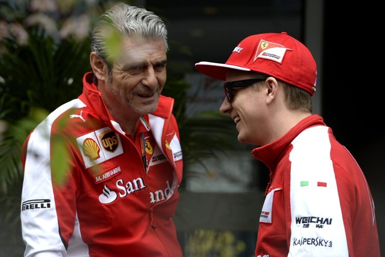 Maurizio Arrivabene mit Kimi Räikkönen