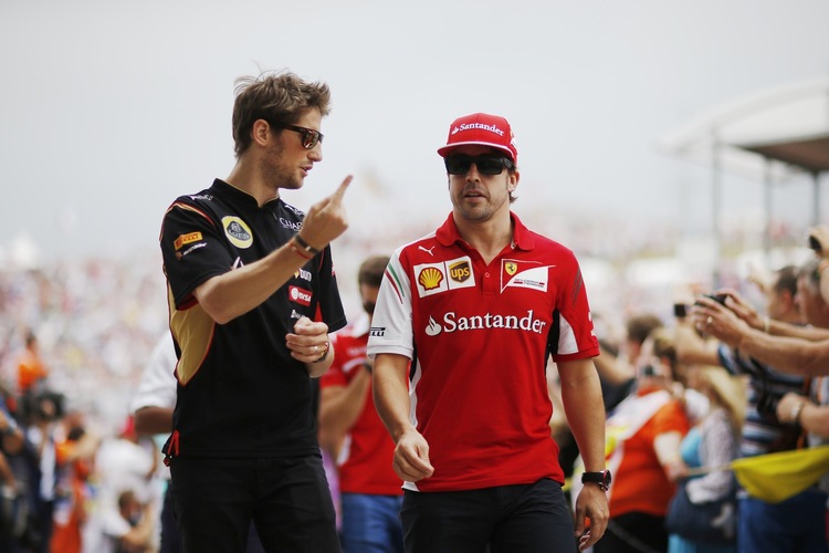 Romain Grosjean und Fernando Alonso