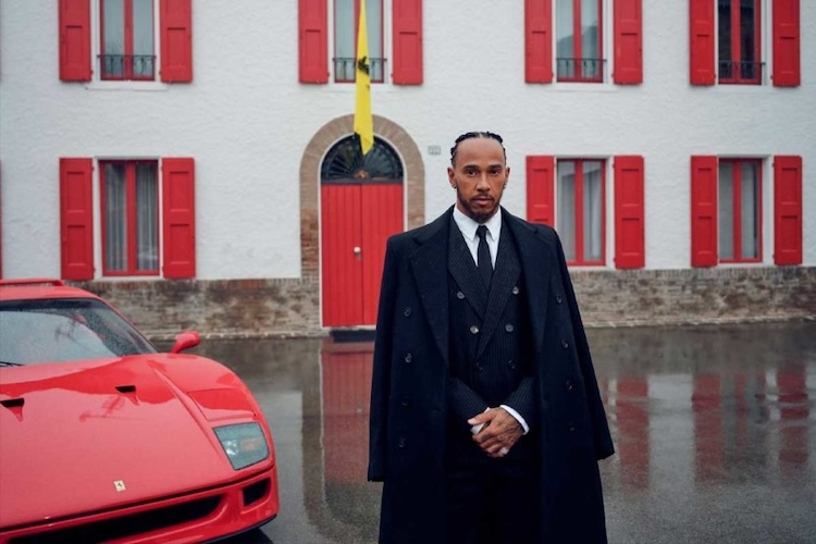 Lewis Hamilton beim ersten Arbeitstag in Maranello