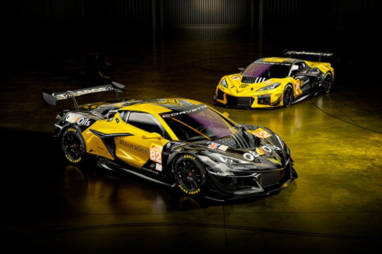Gelb, Schwarz und Grau bei den beiden Corvette Z06 GT3.R