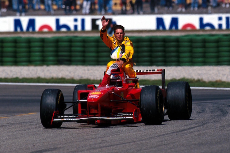 Michael Schumacher und Giancarlo Fisichella in Hockenheim 1997