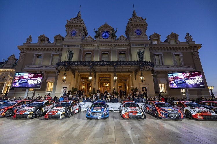 Die WRC-Teams am Casino Monte Carlo