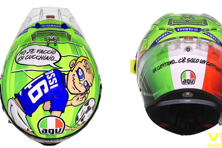 Der neue Helm von Rossi