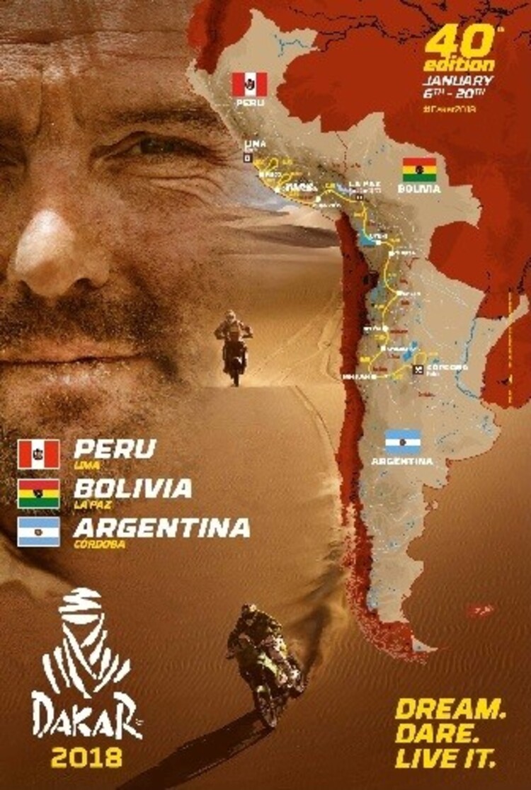 Karte der 40. Rallye Dakar