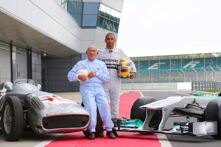 Sir Stirling Moss und Lewis Hamilton 2013