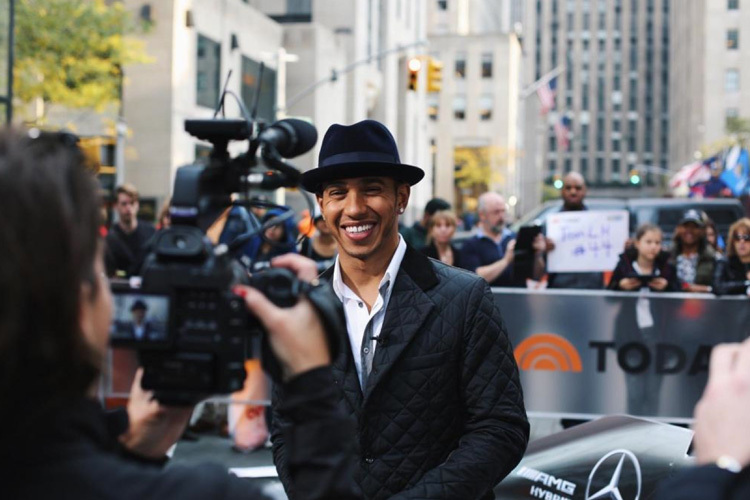 Lewis Hamilton in New York