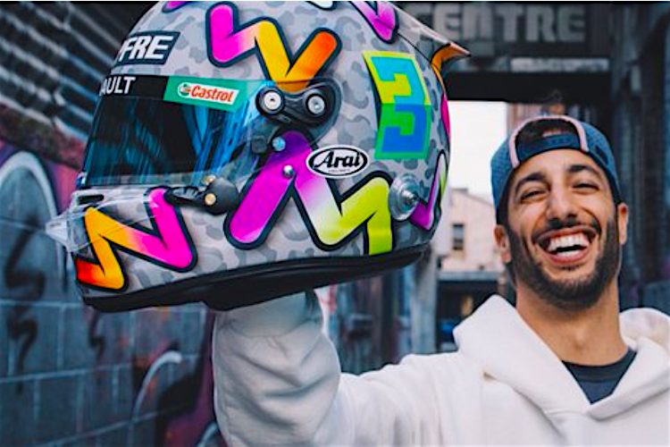 Mit diesem Helm wollte Daniel Ricciardo fahren