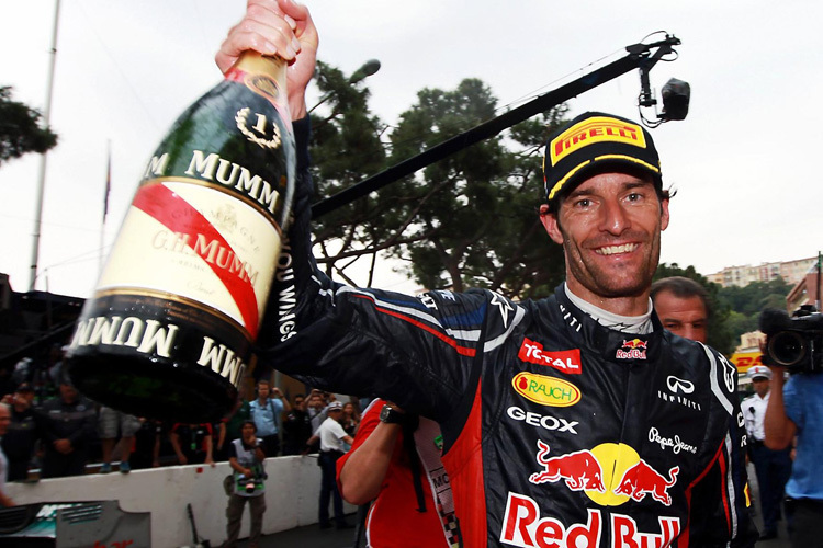 Webber nach seinem Sieg in Monaco