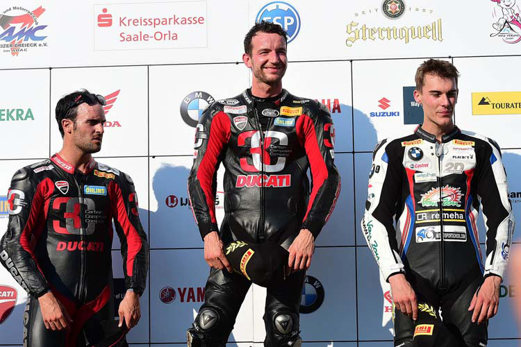 Vier Läufe der IDM Superbike gewann Max Neukirchner (Mitte) in dieser Saison