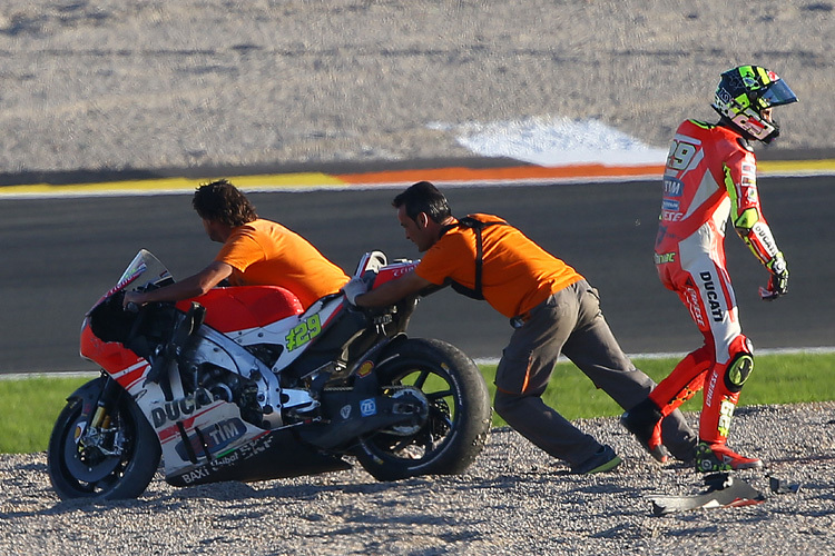Trotz seines Sturzes hat Andrea Iannone an den Michelin-Reifen nichts auszusetzen