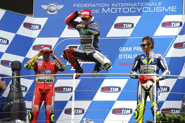 Jorge Lorenzo gewinnt vor Andrea Iannone und Valentino Rossi