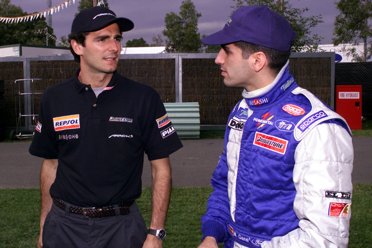 Pedro de la Rosa und Marc Gené im Fahrerlager von Melbourne 1999