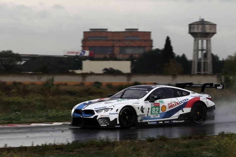 Der BMW M8 GTE bei Testfahrten in Miramas