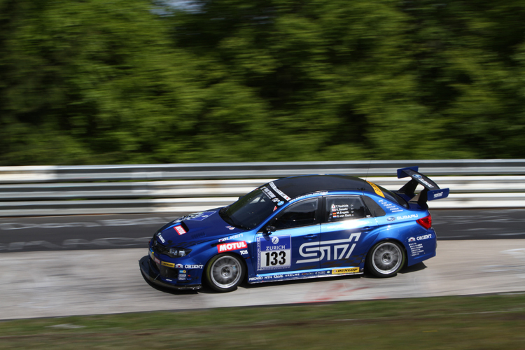 Der Subaru von Marcel Engels auf dem Weg zum Klassensieg 2012