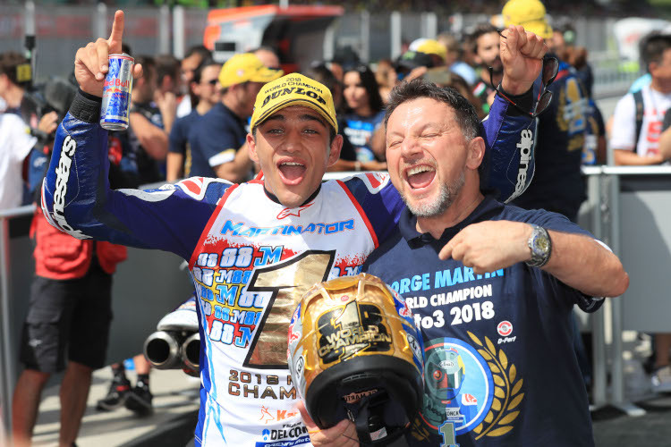 En 2018, Jorge Martin a offert à Fausto Gresini son troisième titre mondial en tant que propriétaire d'équipe