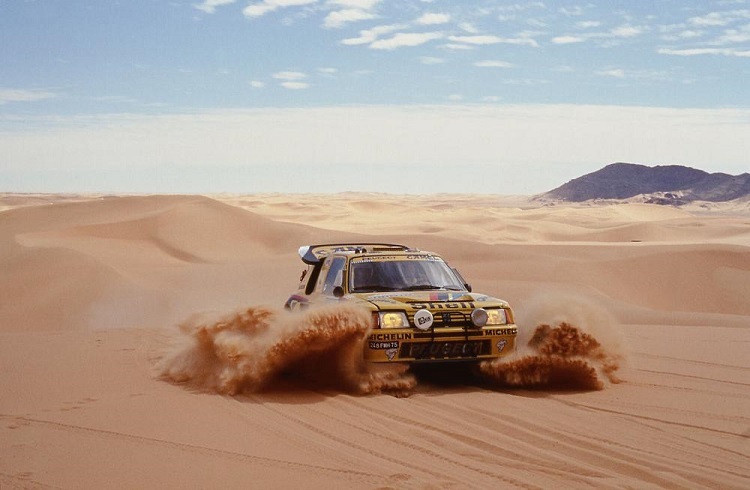 Der Peugeot 205 T16 beim Dakar-Sieg 1987