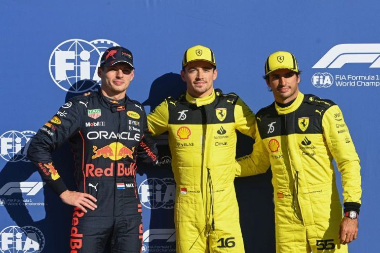 Max Verstappen, Charles Leclerc & Carlos Sainz