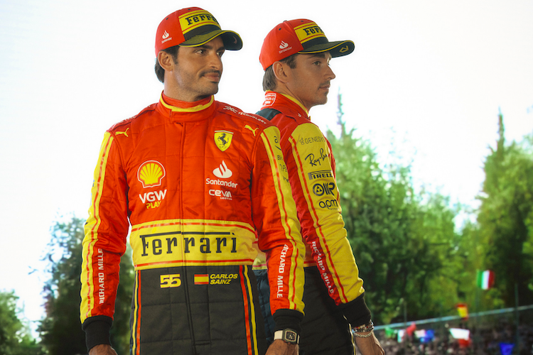 Carlos Sainz und Charles Leclerc