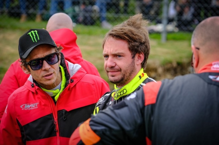 Valentino Rossi (li.) mit Teamkollege Frédéric Vervisch