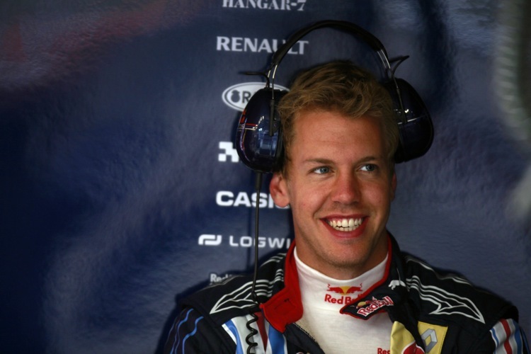 Sebastian Vettel gut gelaunt