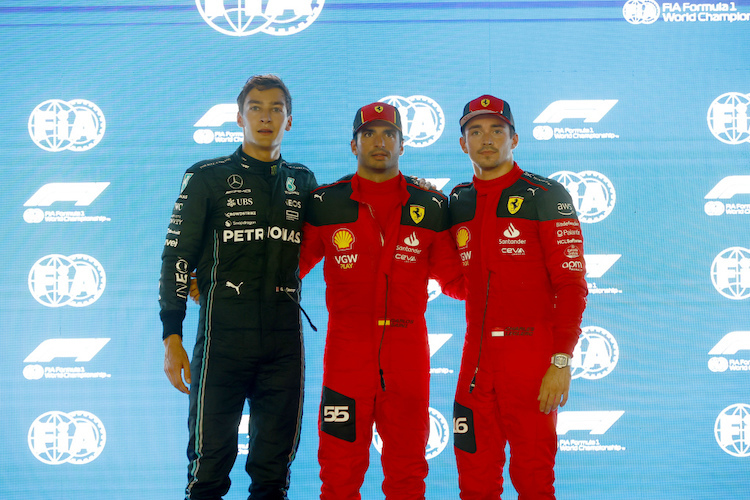 Russell, Sainz, Leclerc