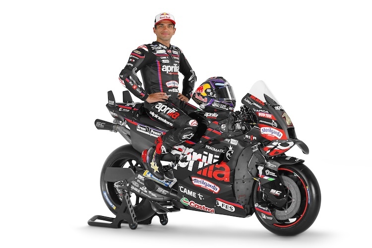 Selbstbewusst: Der Weltmeister brachte die Startnummer 1 auf der neuen Aprilia RS-GP an