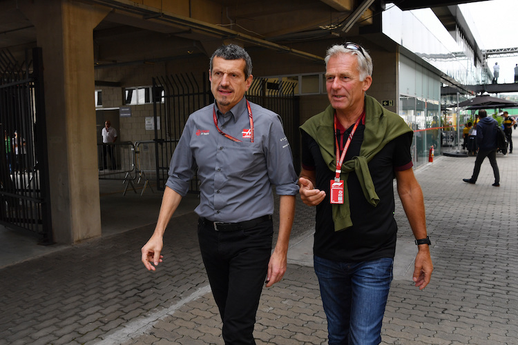 Christian Danner mit Haas-Teamchef Günther Steiner