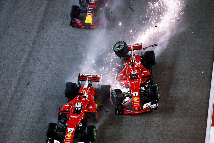 Ferrari kam in Singapur nicht besonders weit