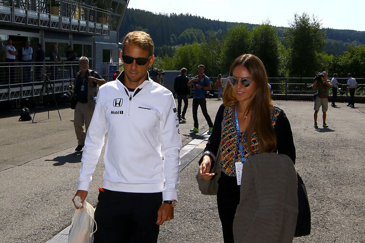 Jenson Button mit Ehefrau Jessica Michbata