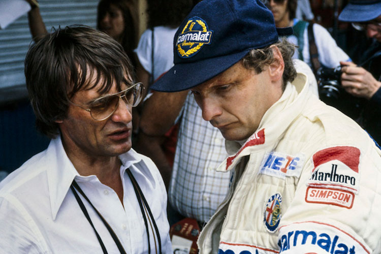 1979 beim Argentinien-GP: Die Brabham-Ära, links Teambesitzer Bernie Ecclestone