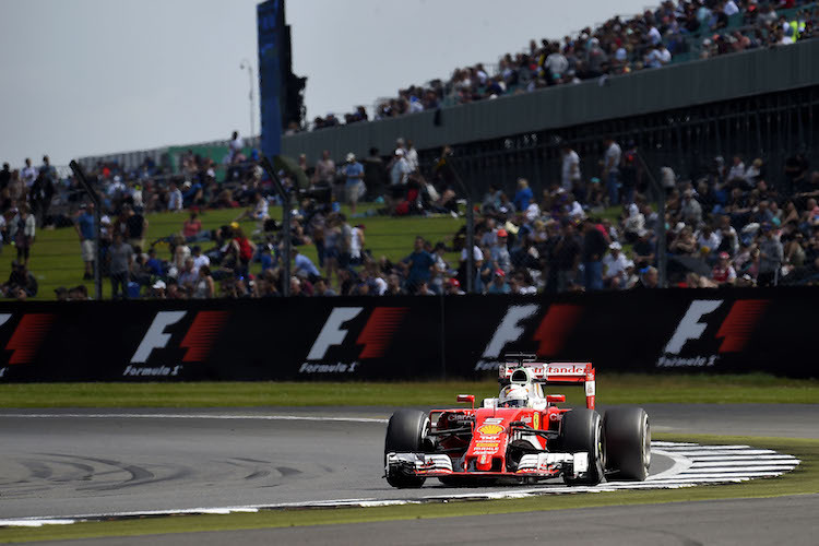 Ferrari-Pilot Vettel in Silverstone 
