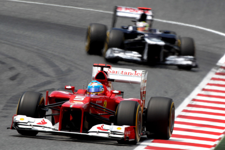Die Hauptdarsteller des Spanien-GP 2012: Fernando Alonso und Pastor Maldonado