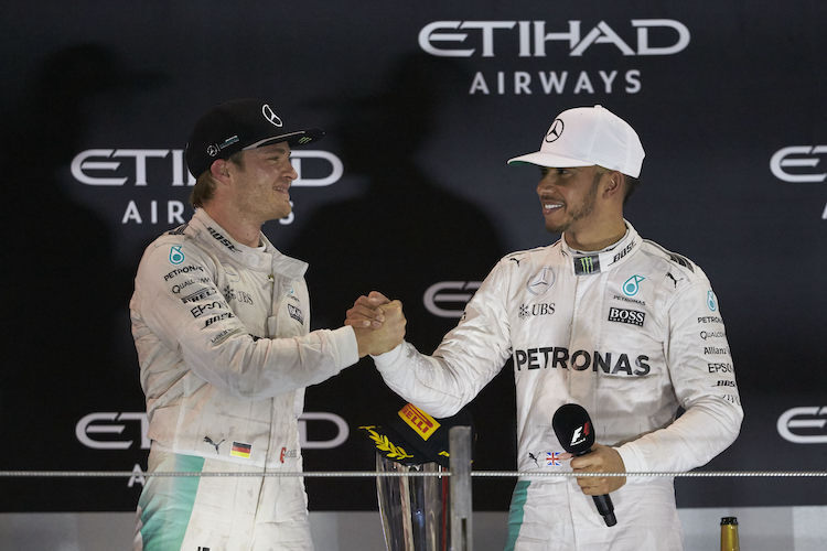 Nico Rosberg und Lewis Hamilton 2016