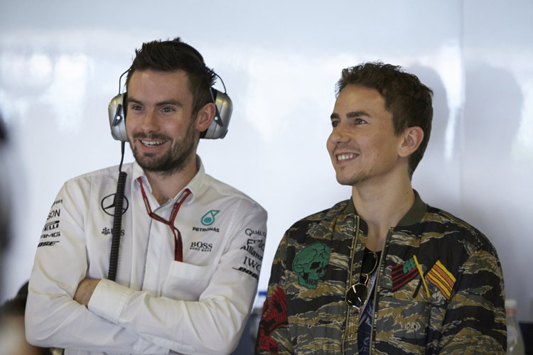 Jorge Lorenzo weilt als Mercedes-Gast im Fahrerlager von Abu Dhabi 