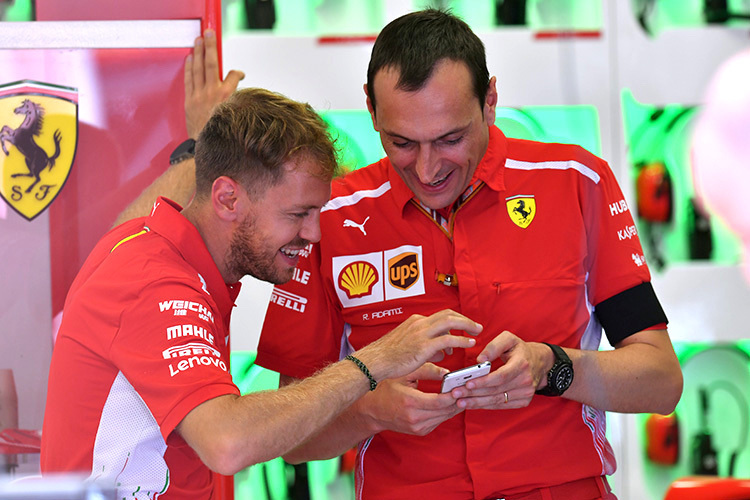 Sebastian Vettel mit Riccardo Adami