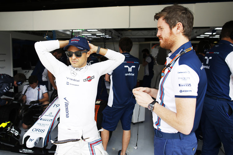 Locker aufs Podest: Felipe Massa und Williams-Chefingenieur Rob Smedley