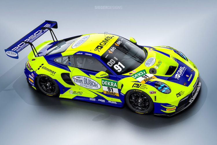 Startet in gewohnten Farben: Der Team Joos Sportwagentechnik Porsche 911 GT3 R