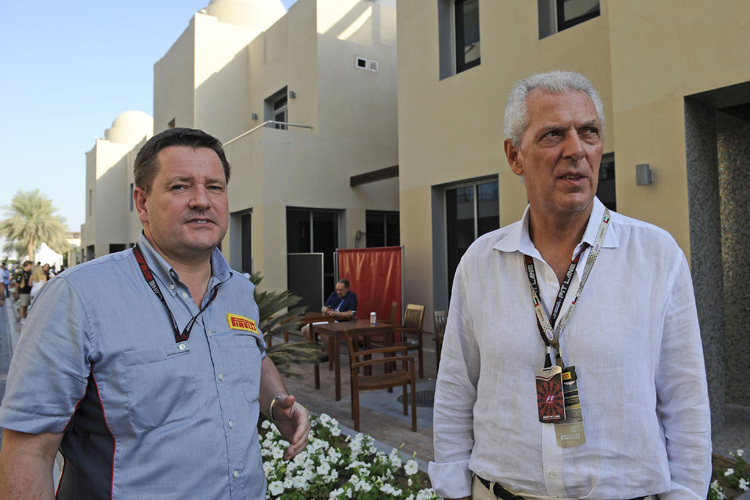 Pirelli-Rennchef Paul Hembery mit Firmenleiter Marco Tronchetti Provera