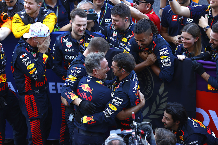 Red Bull Racing-Teamchef Christian Horner feierte den Team-WM-Titel mit seiner Mannschaft