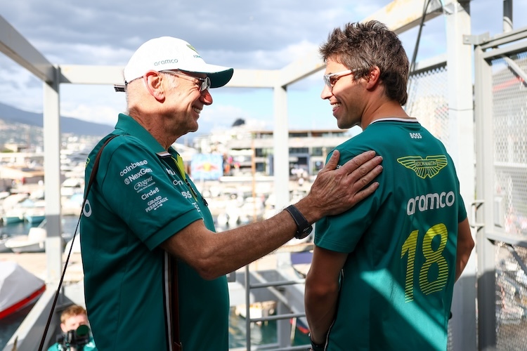 Adrian Newey und Lance Stroll in Monaco