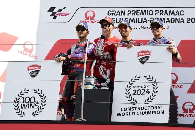 Ducati feierte den Konstrukteurstitel mit Bastianini, Martin und Marquez