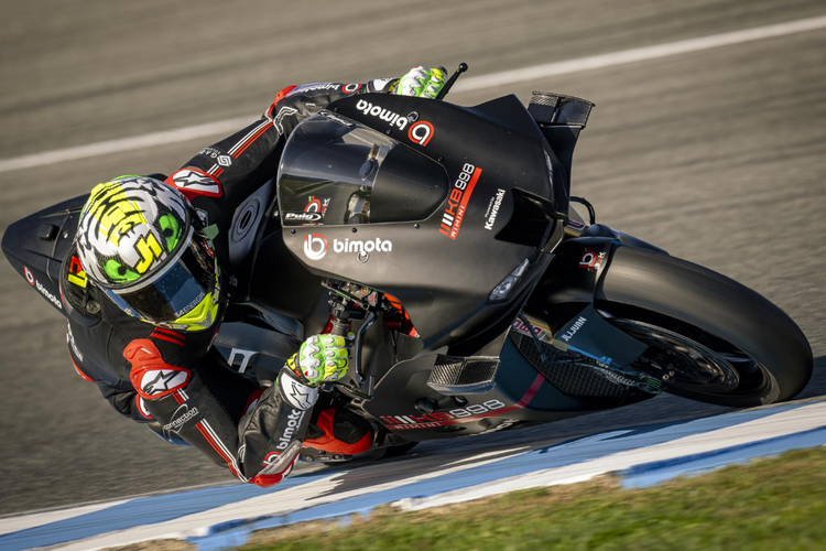 Axel Bassani macht auf der Bimota KB998 eine gute Figur