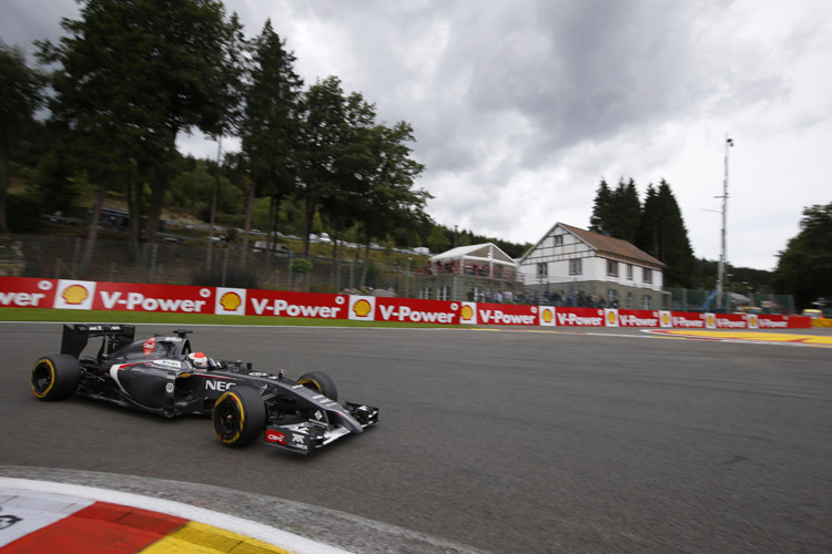 Adrian Sutil drehte im zweiten freien Training zum Belgien-GP die zwölftschnellste Runde