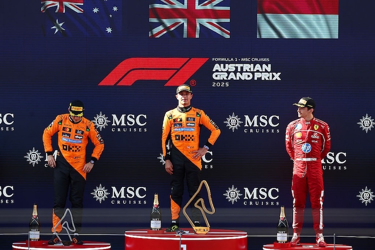 Piastri, Norris, Leclerc