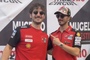 Pecco Bagnaia (rechts) mit seinem Doppelgänger in Mugello