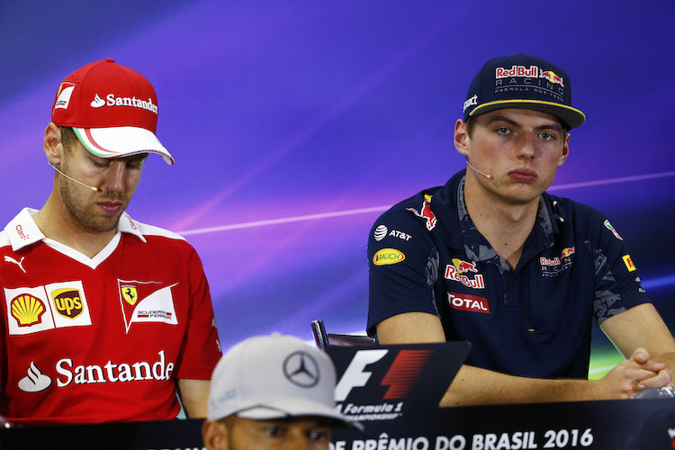 Max Verstappen und Sebastian Vettel