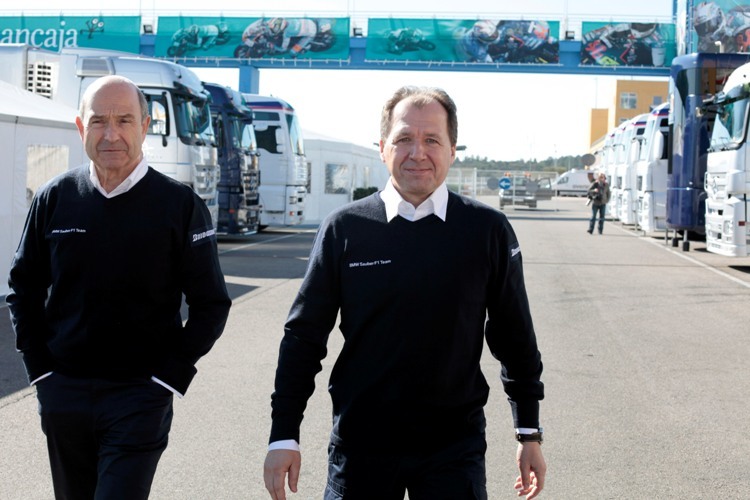 Willy Rampf (re.) mit Teamchef Peter Sauber