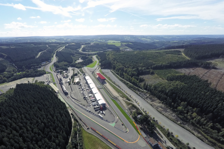 Der Circuit de Spa-Francorchamps von oben